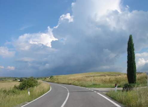 Vista storm over san giovanni